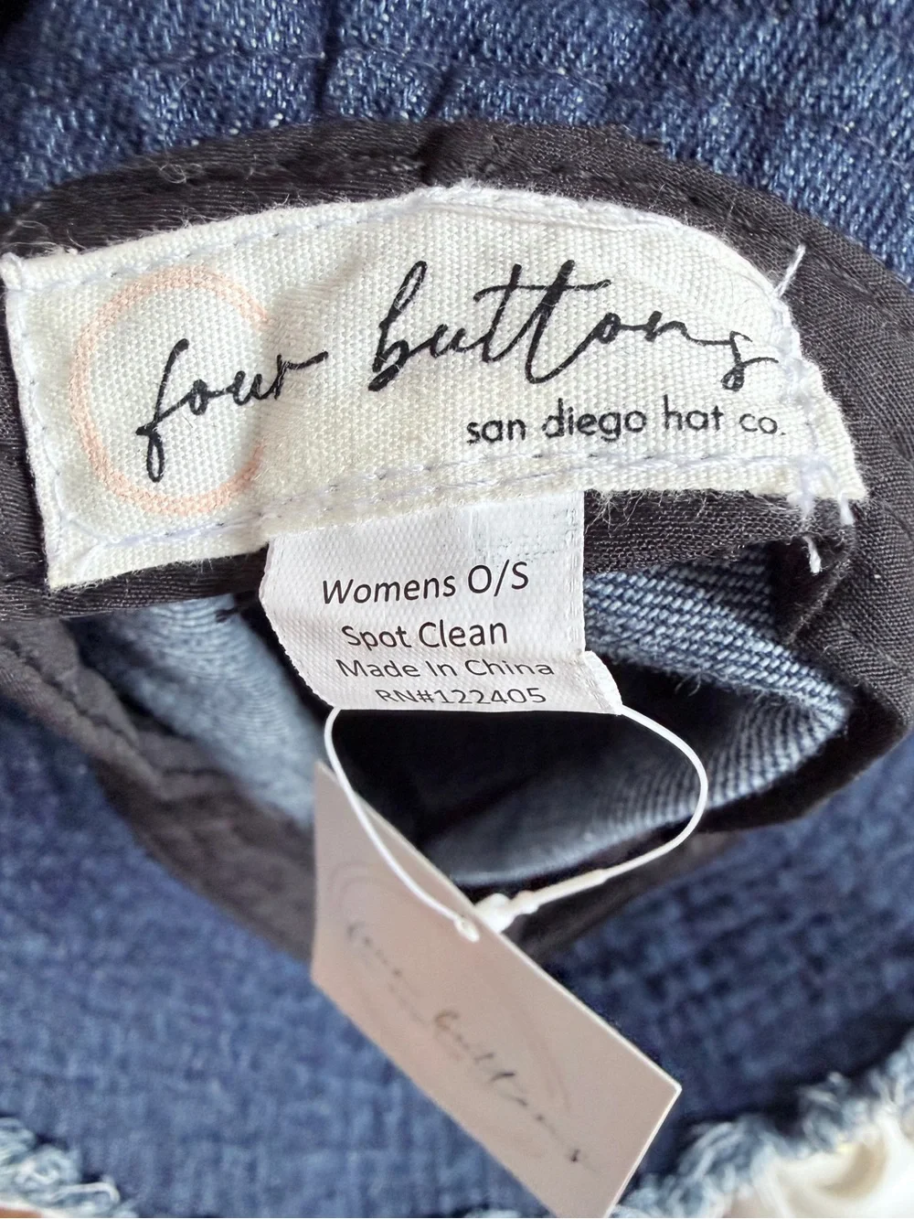 The Frayed Denim Bucket Hat 100% Cotton